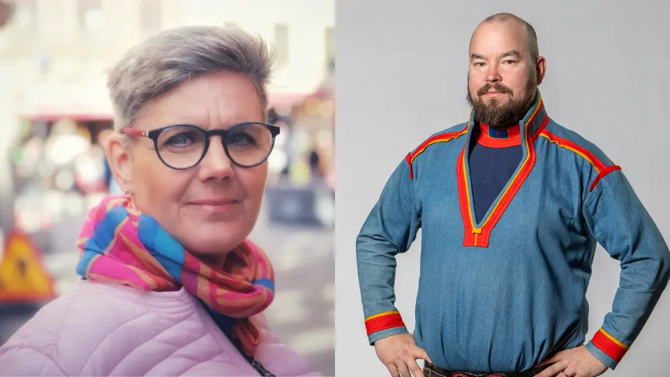 Maria Åhlén, Vice ordförande BoU, Paulus Kuoljok, ordförande BoU