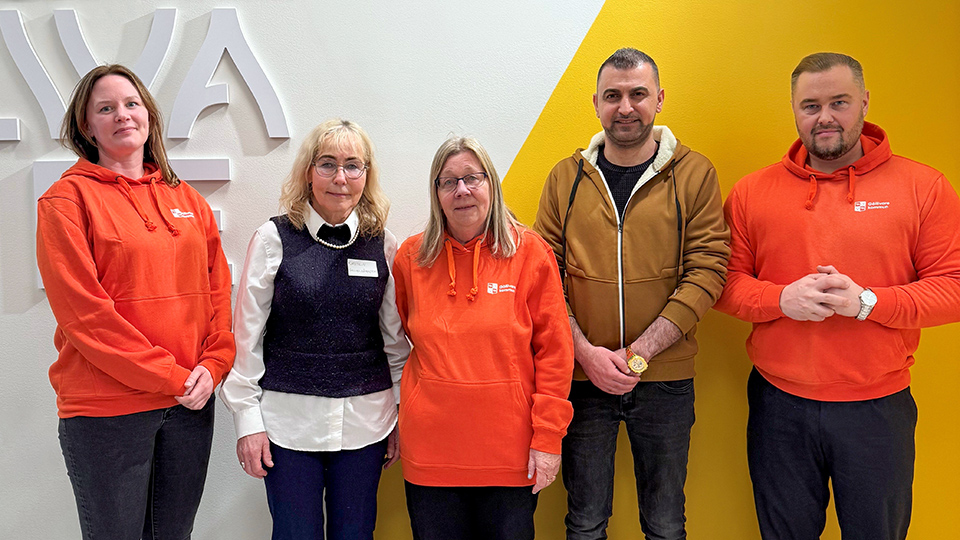 Från vänster i bild: Johanna Eriksson Buhr, Kirsten Hallman Pettersson, Maria Apelqvist, Rami Besaiso, Johan Apelqvist.