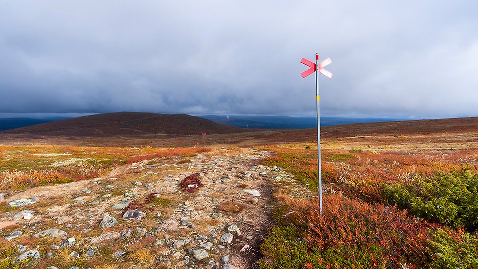 Vandringsled på Dundret - höst
